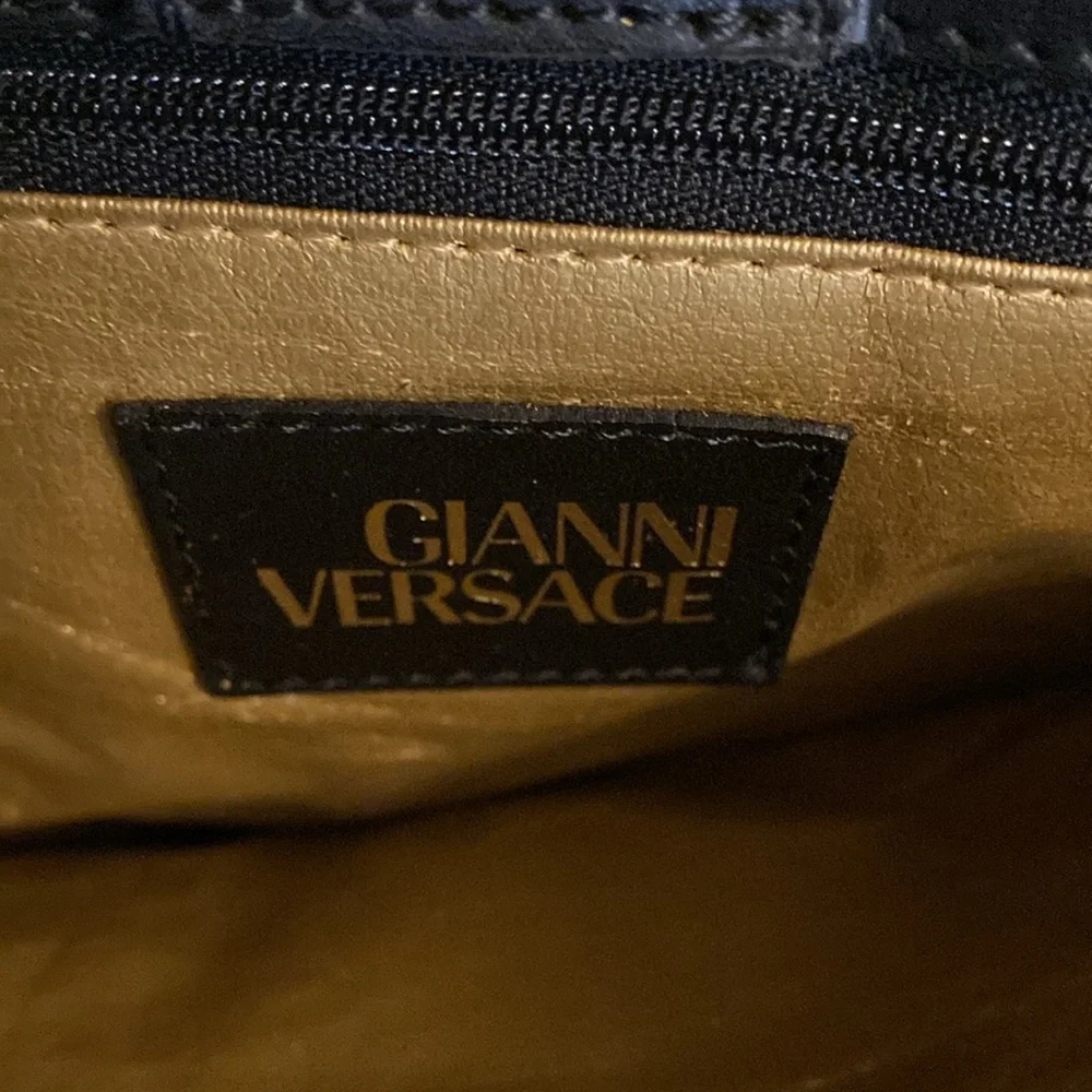 Versace Gianni Versace Leopard/Barocco Gold Crown Bag/Tote Vintage & Rare EUC